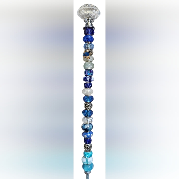 4 Piece Colorful Beaded Plants Stakes, Plant Bling! Brand New Handmade - Picture 8 of 12